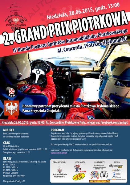 Automobilklub Piotrkowski zaprasza na Grand Prix Piotrkowa