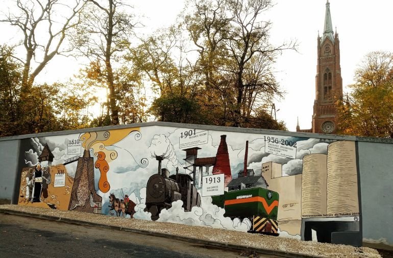 W Sulejowie maj mural powicony historii przemysu wapienniczego