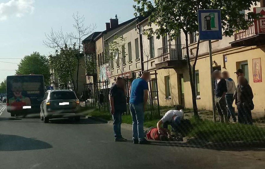 Potrcenie pieszego w Piotrkowie