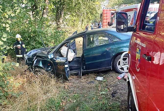 Kierowca wypad z drogi w Lubochenku