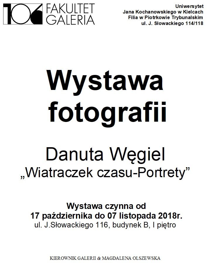 Wystawa portretw autorstwa Danuty Wgiel