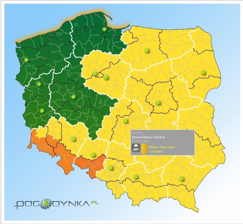 IMGW ostrzega - bdzie lisko!