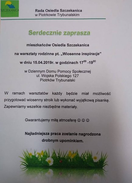 Wiosenne inspiracje. Rada Osiedla zaprasza