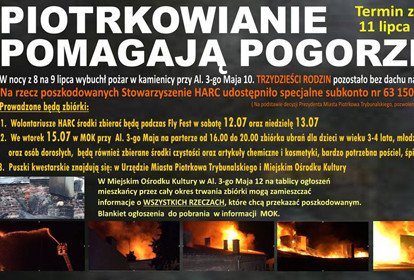 Piotrkowianie pomagaj pogorzelcom