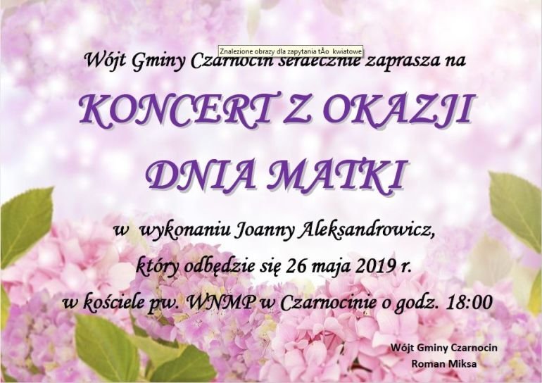 Czarnocin: Koncert z okazji Dnia Matki