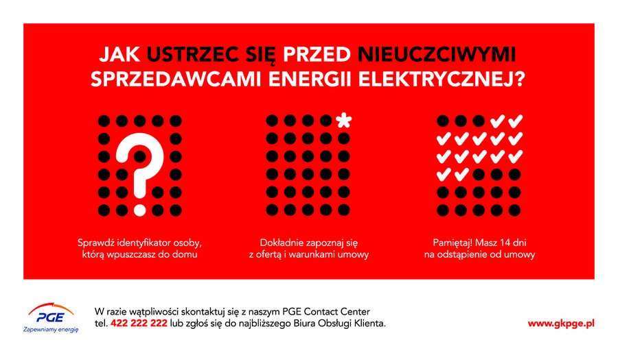 PGE po raz kolejny przestrzega przed oszustami