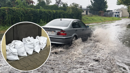 Intensywne opady deszczu w Piotrkowie – mieszkacy przygotowani na moliwe podtopienia