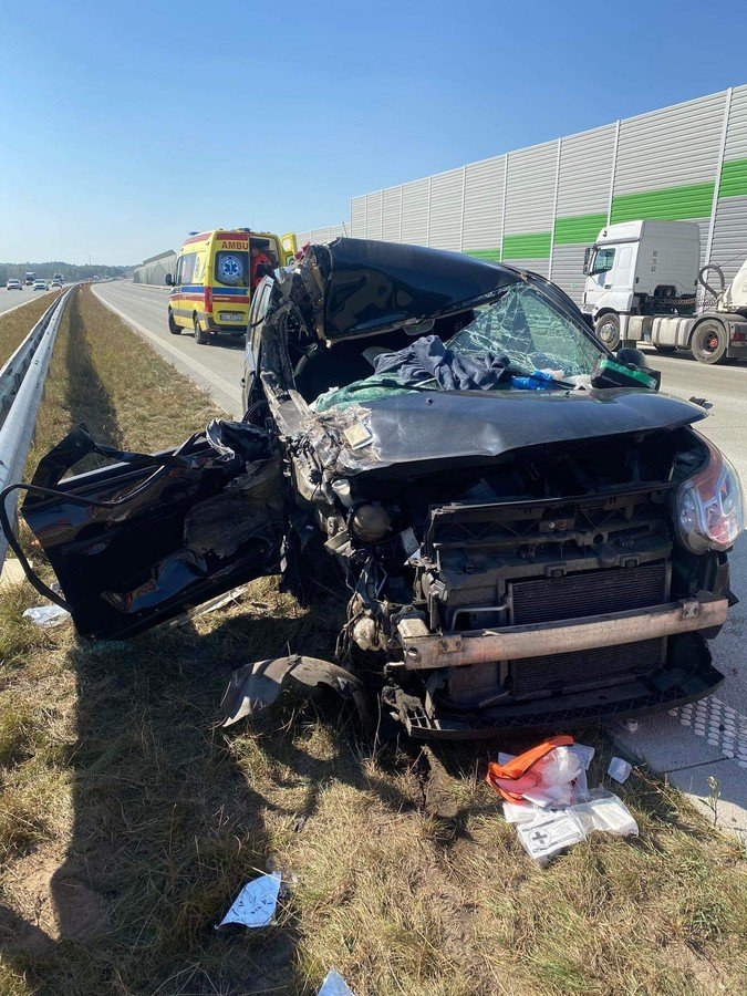 Zderzenie czterech pojazdw na autostradzie (aktualizacja)