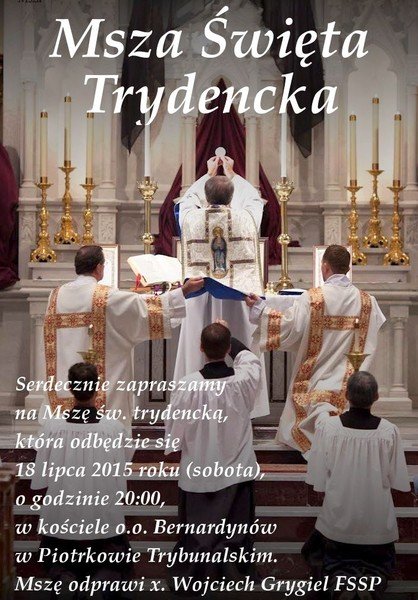 Msza trydencka u Bernardynw 