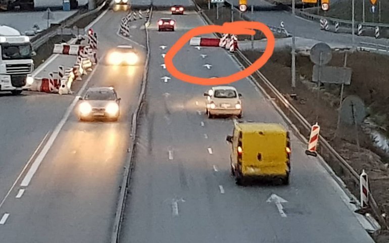 Niebezpiecznie na autostradzie (zdjcia)