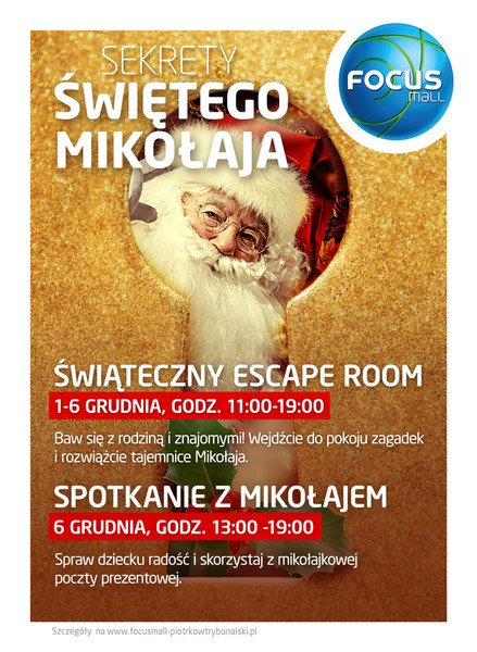 Odwied witeczny Escape room w Focus Mall Piotrkw Trybunalski