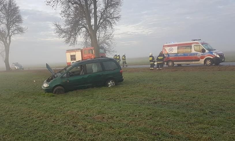 Dachowanie pojazdu midzy Przygowem a Koem