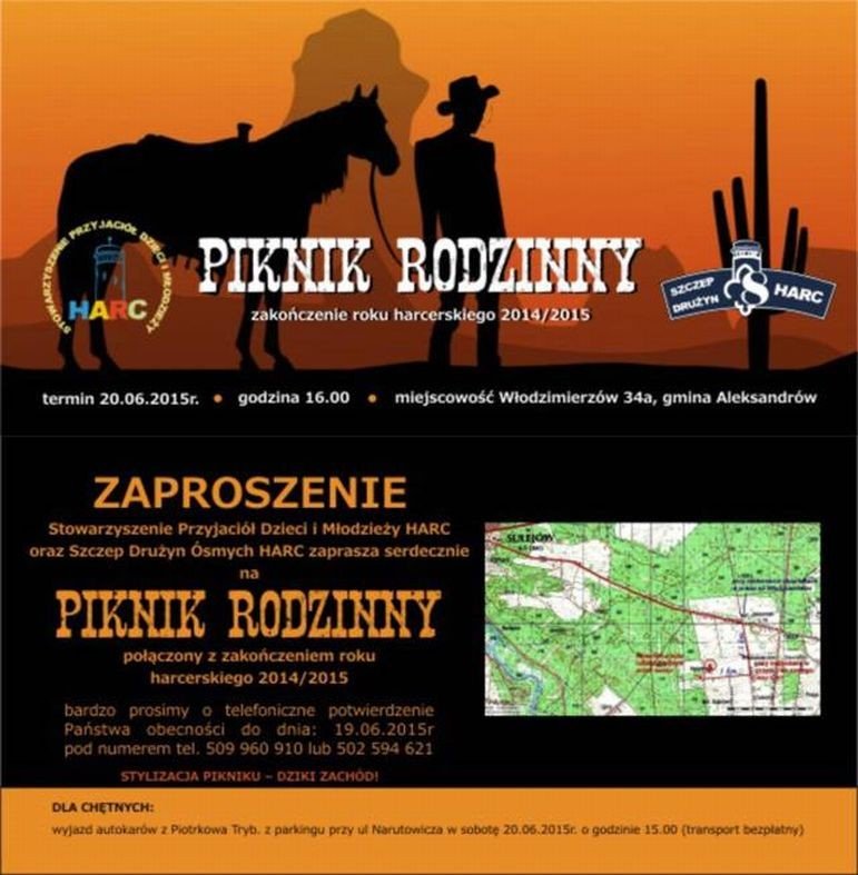 Piknik rodzinny w stylu Dzikiego Zachodu. HARC zaprasza! 