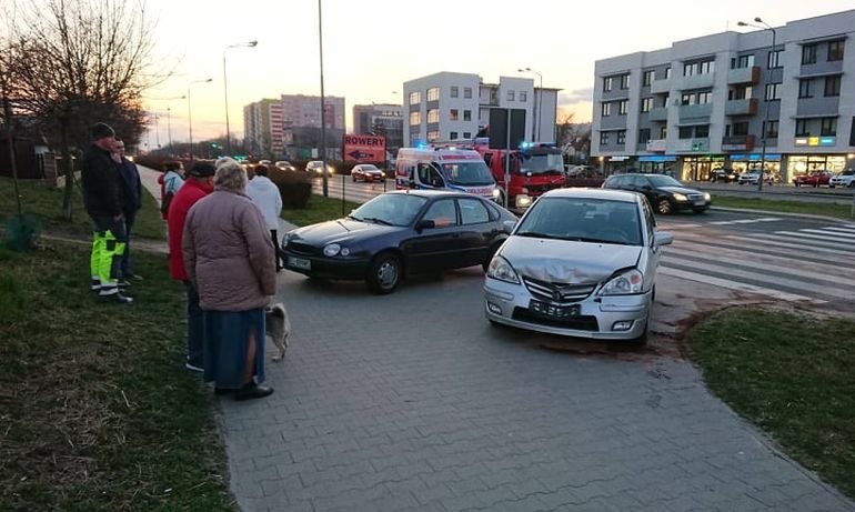 Kolizja na Pisudskiego w Piotrkowie 