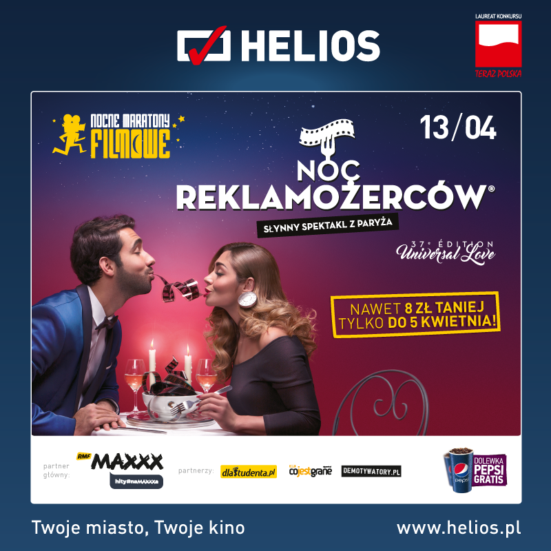 Noc Reklamoercw w kinie HELIOS