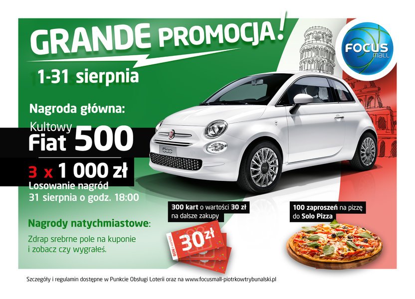 Wybierz si na zakupy do Focus Mall i wygraj stylowego Fiata 500!