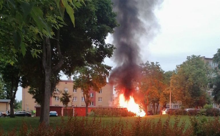 Kolejny poar mietnika na osiedlu Wyzwolenia