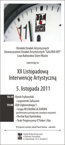 Przyjd na Listopadow Interwencj Artystyczn