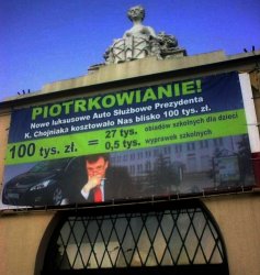 Piotrkw: Wypominaj prezydentowi nowe auto