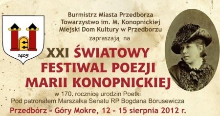 Region:  wiatowy Festiwal Poezji Marii Konopnickiej