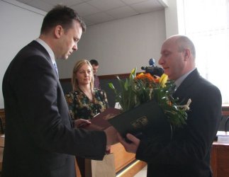 Inspektor Olejnik odznaczony medalem