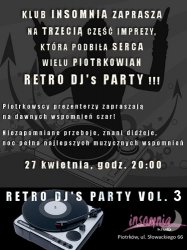 Insomnia: RETRO DJ'S PARTY po raz trzeci!