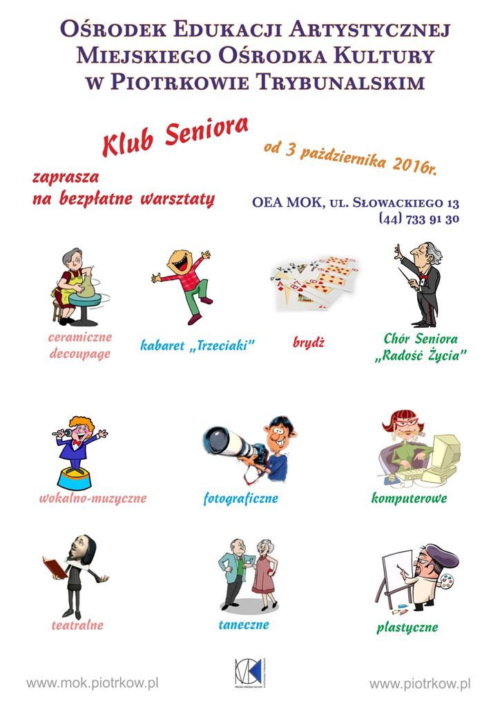 Rozpoczcie warsztatw artystycznych dla czonkw Klubu Seniora w OEA MOK