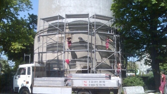 Wieża ciśnień: pierwsze prace 