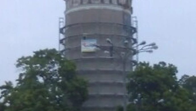 Awaria nadajnika Polsatu na wieży ciśnień