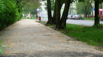 Fragment chodnika nie został wykonany