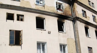 Groźny pożar na Roosevelta &#8211; na szczęście bez ofiar 