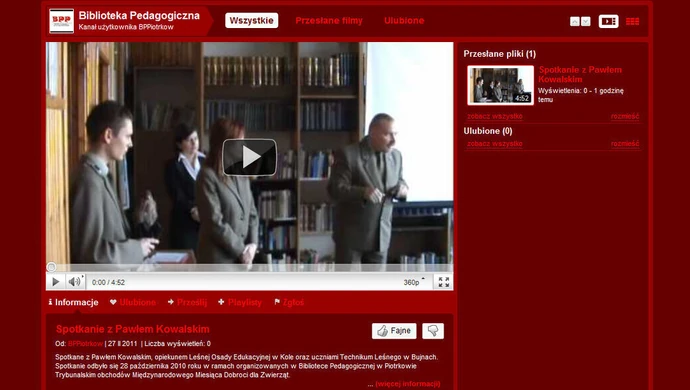Biblioteka Pedagogiczna na YouTube