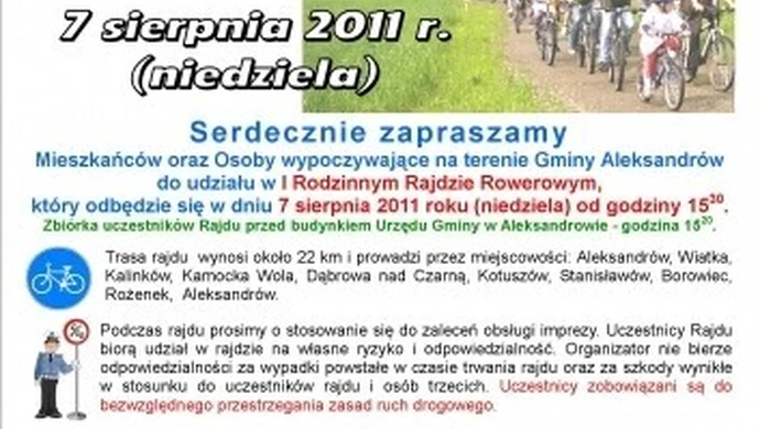 Region: Odbył się Rodzinny Rajd Rowerowy