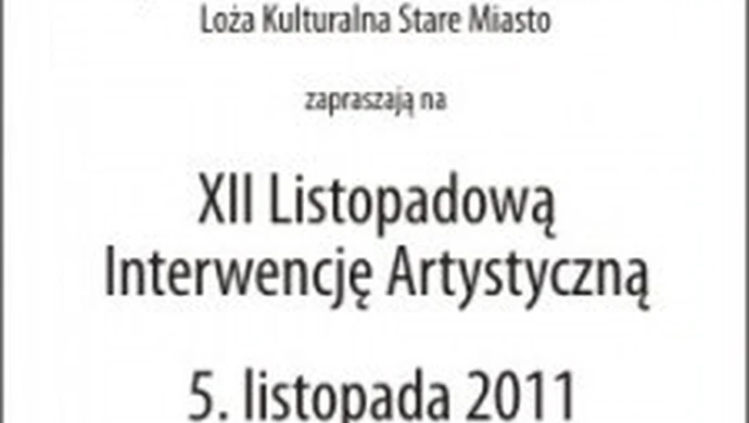 Przyjdź na Listopadową Interwencję Artystyczną