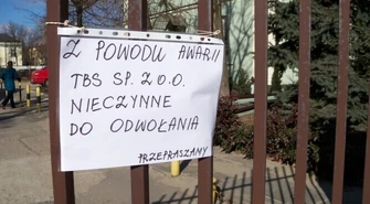 Zalało TBS. Nie będzie przyjęć interesantów