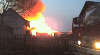 Kurnędz: Pożar drewnianej stodoły