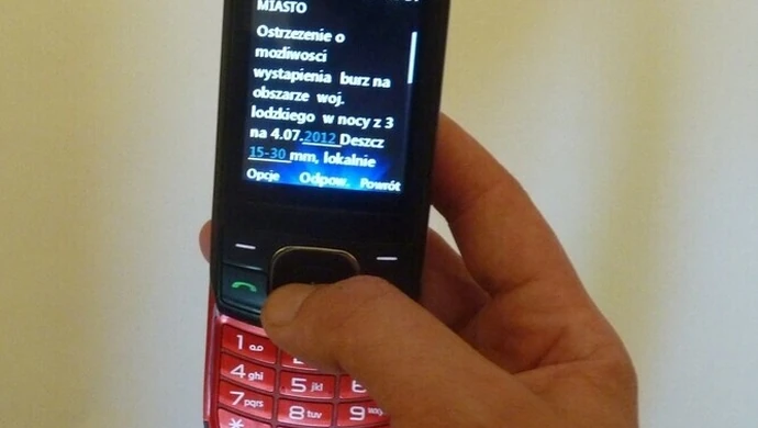 Radomsko: Ostrzeżenia na telefon