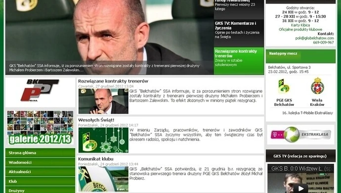 Rozwiązano kontrakty z trenerami PGE GKS Bełchatów