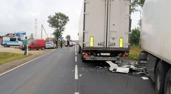 Kolizja tirów na krajowej &#8222;ósemce&#8221;