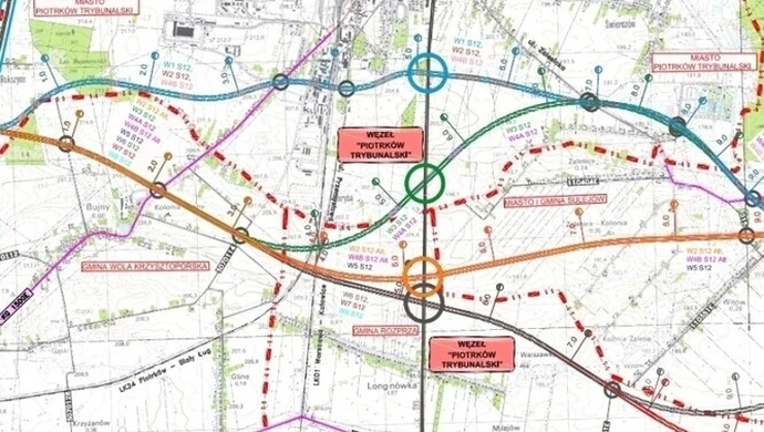 Droga S12 ominie Piotrków Trybunalski