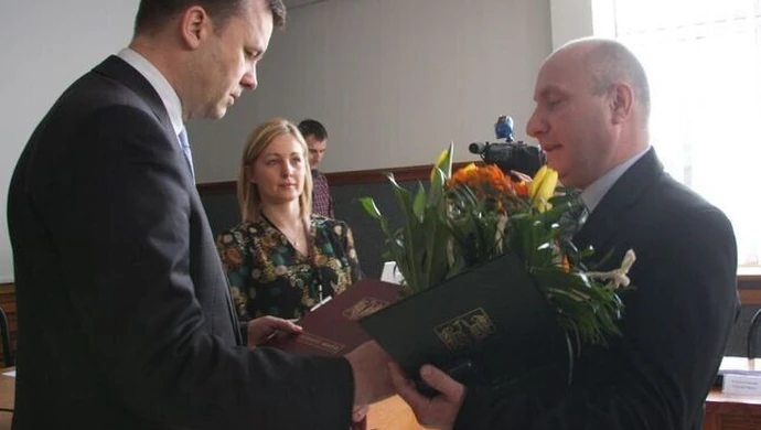 Inspektor Olejnik odznaczony medalem