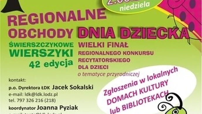 ŁDK zaprasza na regionalne obchody Dnia Dziecka