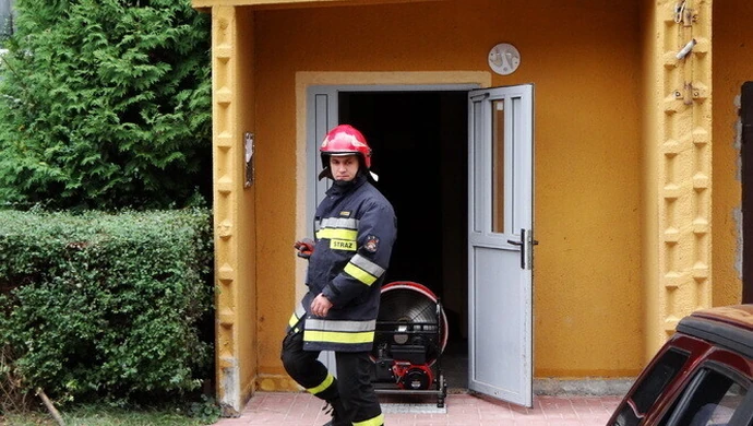 Interwencja straży pożarnej na Kołłątaja