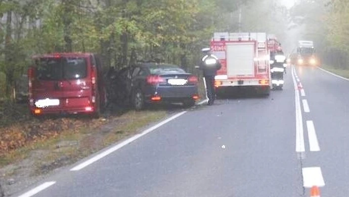 Wypadek na drodze do Spały
