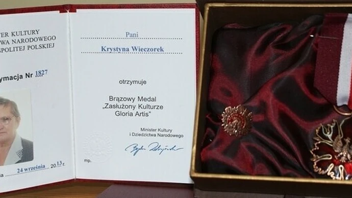 Krystyna Wieczorek zasłużona kulturze!