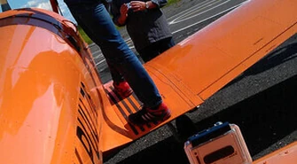 Kręcili film promocyjny o piotrkowskim Aeroklubie