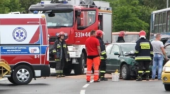 Kolizja na rondzie Sulejowskim