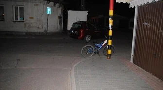 Kursant nauki jazdy potrącił rowerzystę