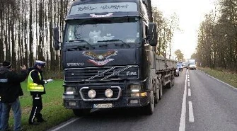 TIR potrącił rowerzystę