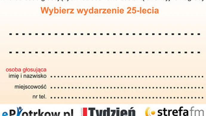 Wybierz "Piotrkowskie wydarzenie 25-lecia"